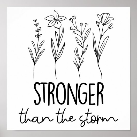 Stärker als der Sturm für psychische Gesundheit Poster (Vorne)