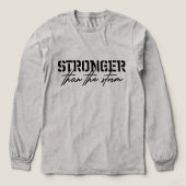 Stärker als der Sturm, Glaube Design für hell  Tri-Blend Shirt (Design Vorderseite)