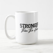 Stärker als der Sturm, Glaube inspiriert  Kaffeetasse (Links)