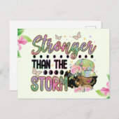 Stärker als der Sturm, Melanin, Schweine, schwarze Postkarte (Vorne/Hinten)