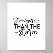 Stärker als der Sturm - Minimalistische Motivation Poster (Vorne)