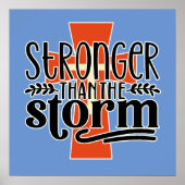 Starker als der Sturm mit Kreuz Poster (Vorne)