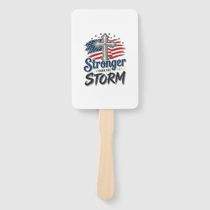 Stärker als der Sturm Patrioten-Glaubens-Shirt Des Fächer