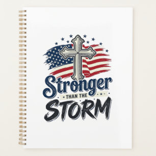 Stärker als der Sturm Patrioten-Glaubens-Shirt Des Planer