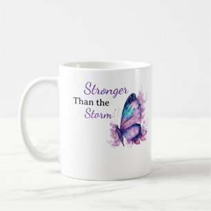 Stärker-Als-der-Sturm-Tasse - Schmetterling-Zitat- Kaffeetasse