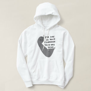 Stärker als du denkst – Empowerment-Typografie Hoodie