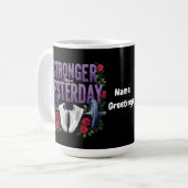 Stärker als gestern - Motivation, Fitness Kaffeetasse (Vorderseite Links)