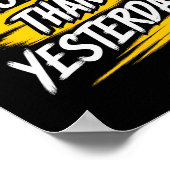 Stärker als gestern Motivierend Gym Zitat funktion Poster (Ecke)