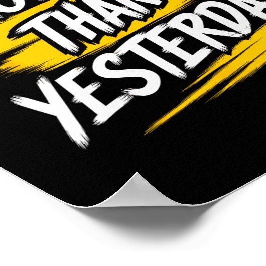 Stärker als gestern Motivierend Gym Zitat funktion Poster (Ecke)