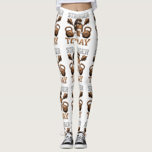 Stärker als heute Übertriff dein bisheriges Ich Leggings