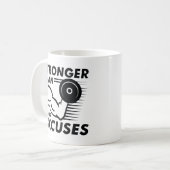 Stärker als Ihre Ausreden Kaffeetasse (Vorderseite Links)