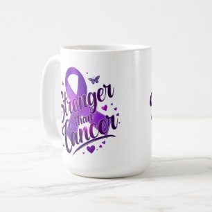 Stärker als Krebs-Becher   Krebsbewusstsein Kaffee Kaffeetasse