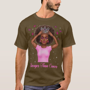 Starker als Krebs Black Queen Brustkrebs Awa T-Shirt