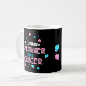 Stärker als Krebs | Cancer Survivor Custom Co Kaffeetasse (Vorderseite Links)