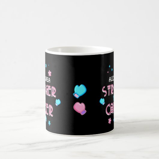 Stärker als Krebs | Cancer Survivor Custom Co Kaffeetasse (Mittel)