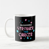 Stärker als Krebs | Cancer Survivor Custom Co Kaffeetasse (Links)