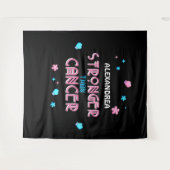 Stärker als Krebs | Hintergrund für die Krebsüberd Wandteppich (Vorderseite (Horizontal))