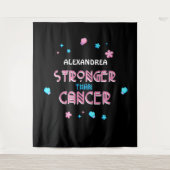 Stärker als Krebs | Hintergrund für die Krebsüberd Wandteppich (Vorderseite)