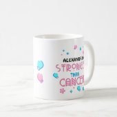 Stärker als Krebs | Krebsüberleben Custom Kaffeetasse (VorderseiteRechts)