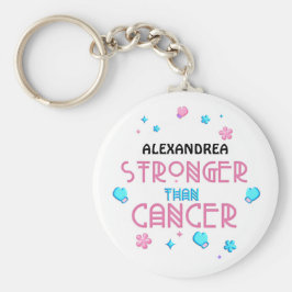 Stärker als Krebs | Krebsüberleben Custom Schlüsselanhänger