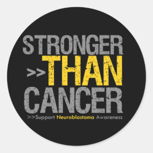 Stärker als Krebs - Neuroblastoma Runder Aufkleber