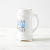 Stärker als Krebs - Prostatakrebs Bierglas (VorderseiteRechts)