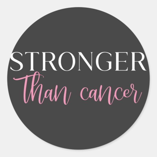 Stärker als Krebs Runder Aufkleber (Vorderseite)