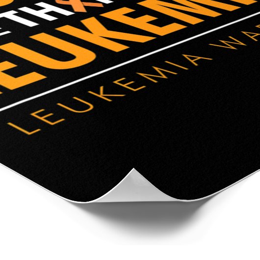 Stärker als Leukämie - Sensibilisierungsband Poster (Ecke)