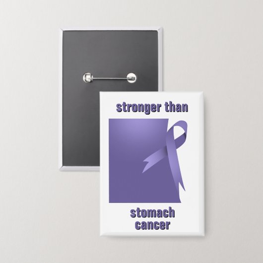 Stärker als Magenkrebs Button (Vorderseite/Rückseite)