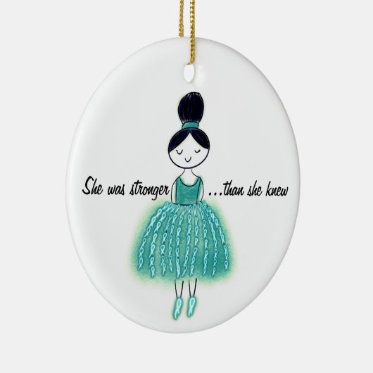 Stärker, als sie den Eierstockkrebs kannte, anpass Keramik Ornament (Rechts)