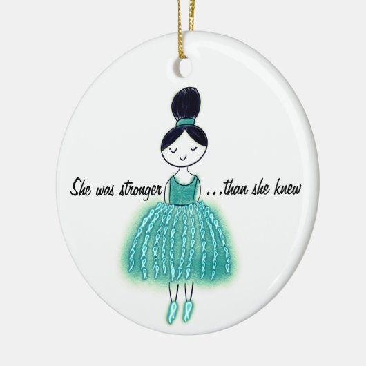 Stärker, als sie den Eierstockkrebs kannte, anpass Keramik Ornament (Links)