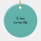 Stärker, als sie den Eierstockkrebs kannte, anpass Keramik Ornament (Hinten)