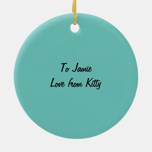 Stärker, als sie den Eierstockkrebs kannte, anpass Keramik Ornament (Hinten)