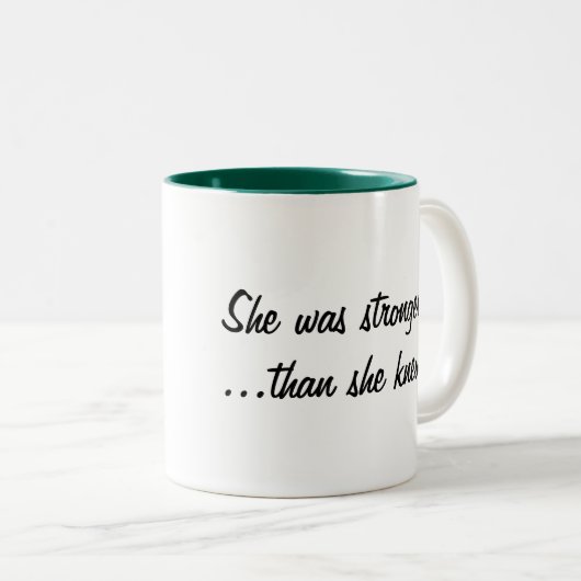 Stärker, als sie den Eierstockkrebs kannte, anpass Zweifarbige Tasse (VorderseiteRechts)