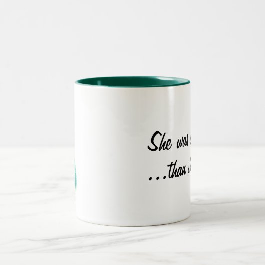 Stärker, als sie den Eierstockkrebs kannte, anpass Zweifarbige Tasse (Mittel)