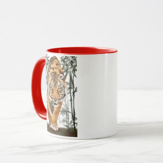 Stärker als Sie denken, Inspirierend Pun Quote Tig Tasse (Vorderseite Links)