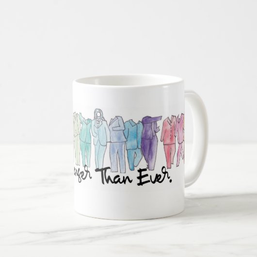 Stärker als überhaupt Regenbogenpantsuit-Tasse Kaffeetasse (VorderseiteRechts)
