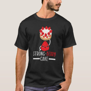 Starker Beer-Kuchen-Gewichtheber-Erdbeerenpflücker T-Shirt