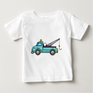 Starker blauer Abschleppwagen Baby T-shirt