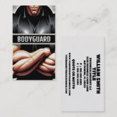 starker Bodyguard mit großen Muskeln Visitenkarte (Vorne/Hinten)