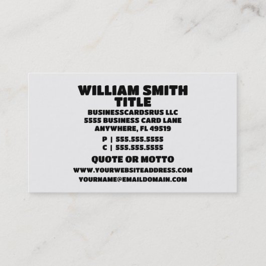 starker Bodyguard mit großen Muskeln Visitenkarte (Rückseite)