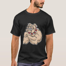 Starker Bulldogge Muskel Gym Motivation Charakter