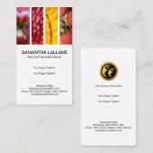 Starker bunter nahrhafter Frucht-Spalten-Trainer Visitenkarte (Vorne/Hinten)