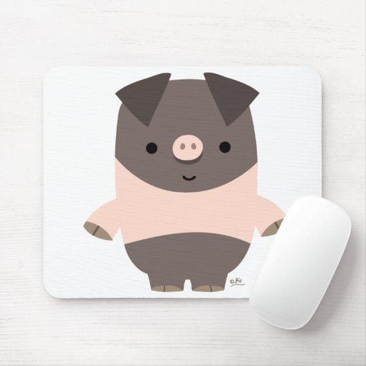 Starker Cartoon Pig mousepad (Mit Mouse)