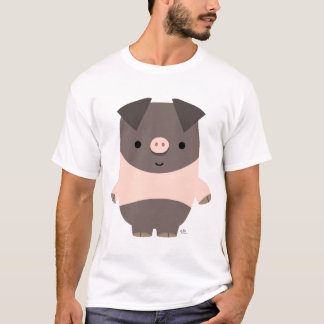 Starker Cartoon-Schweingewohnheit T - Shirt