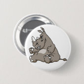 Starker CartoonRhino Button (Vorne & Hinten)