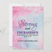 STARKER Christlicher Muttertag Feiertagskarte (Vorderseite)