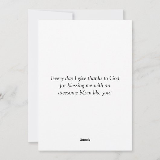 STARKER Christlicher Muttertag Feiertagskarte (Rückseite)