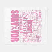 Starker Descriptives Krebs-Überlebender Fleecedecke (Vorderseite (Horizontal))