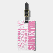 Starker Descriptives Krebs-Überlebender Gepäckanhänger (Vorderseite vertikal)